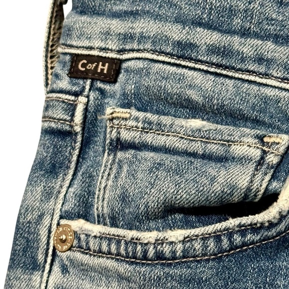 CITIZENS OF HUMANITY Agnes Crop Mid Rise Slim Straight Dip Dyed Denim Jeans - Picture 7 of 14